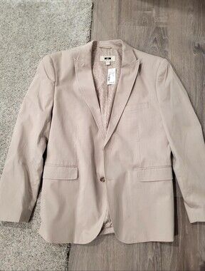 Mens Joseph Abboud Beige Paisley-Lined Blazer NWT $199.99